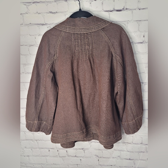 LAL Brown Slouchy Oversized‎ Lightweight Jean Jacket - Picture 7 of 8